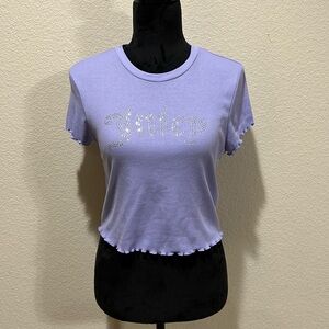 Juicy Couture Purple Rhinestone Top